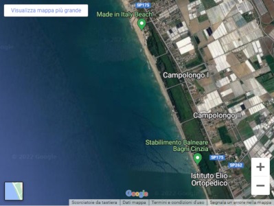 mappa della spiaggia di Campolongo 